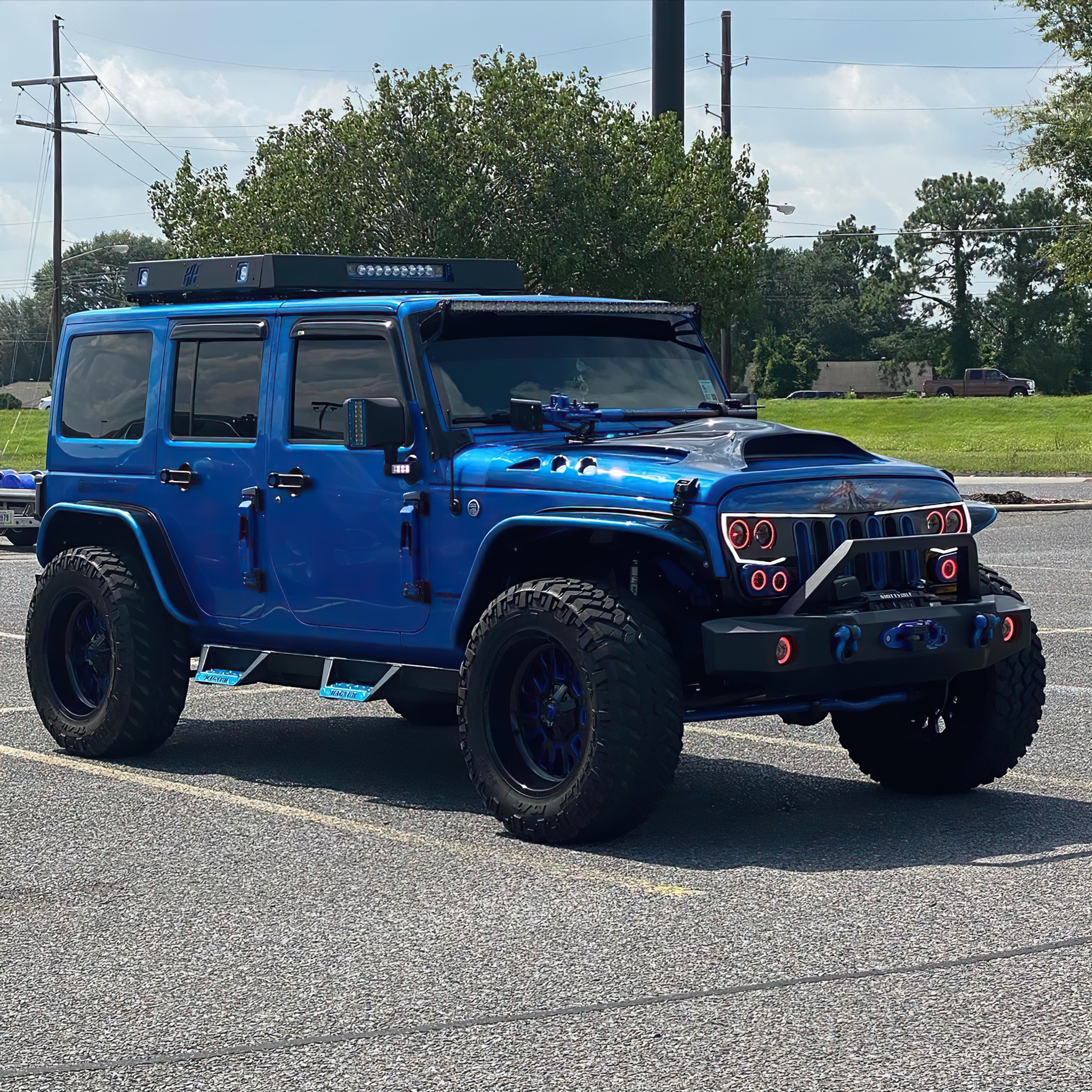 5835-330 - VECTOR Grille Surface Mount LED Halo Kit For Jeep JK/JL/JT - ColorSHIFT LED